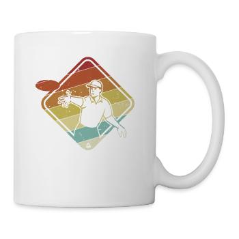 Retro Basket Disc Golfer Frisbee Golf - Mug - white - Right
