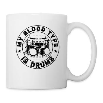 Joueur de tambour Batteur Musicien - Mon groupe sanguin est Dr - Mug blanc - blanc - Droite