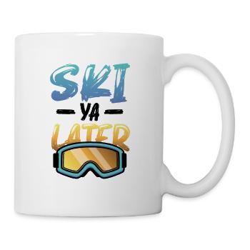 Ski Ya Later, fun skiing - Mug - white - Right