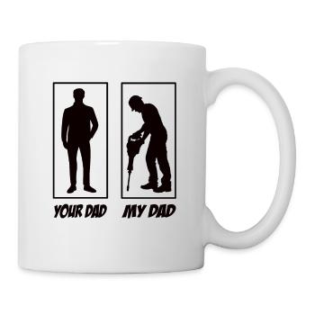 Your Dad My Dad Construction Worker Dad - Mug - white - Right