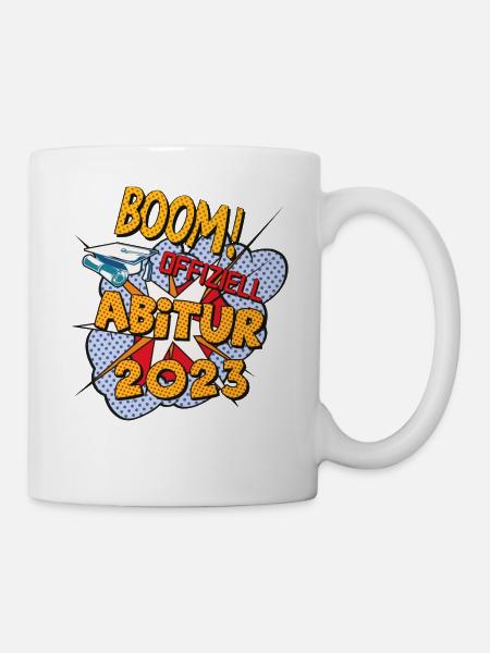 Abi 2023 Abitur bestanden Urkunde comic Abitur - Tasse - Weiß