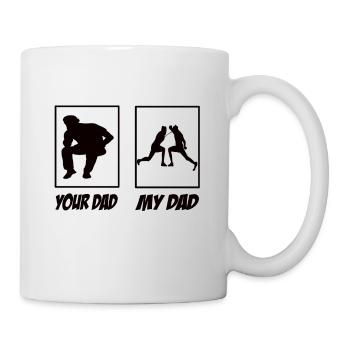 Your Dad My Dad Fechten Papa - Tasse - Weiß - Rechts