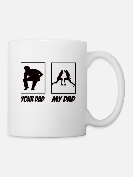 Your Dad My Dad Fechten Papa - Tasse - Weiß