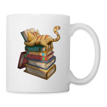 Cats Books Bookworm Book Cats Bookworms - Mug - white - Right