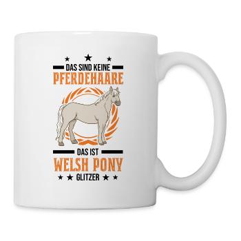Welsh Pony Glitzer - Tasse - Weiß - Rechts