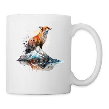 Fox Art Artwork Gift Animal Lovers Motif - Mug - white - Right