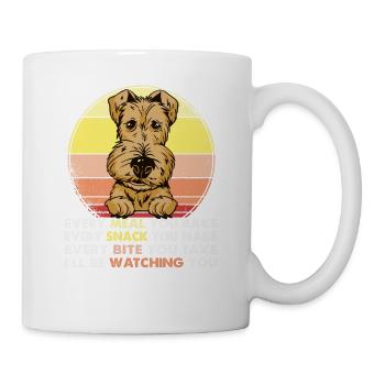 Vêtements drôles d’amoureux des chiens - Je vais te surveiller chien - Mug blanc - blanc - Droite