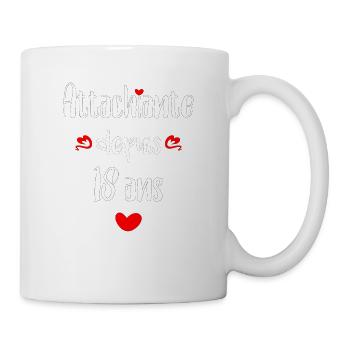 Femme Attachiante 18 ans Anniversaire Fille 18 ans - Mug blanc - blanc - Droite