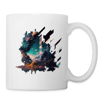 Futuristic Japanese city - Mug - white - Right