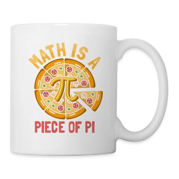 Math Is A Piece of Pi, Pie Mathématiques Humour Pi Da - Mug blanc - blanc - Droite
