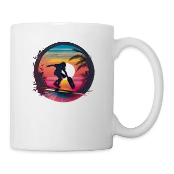 Skater Auf Dem Skateboarder Design Skatebording - Tasse - Weiß - Rechts