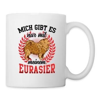 Gibt es nur mit Eurasier Spitz Eurasian Dog - Tasse - Weiß - Rechts