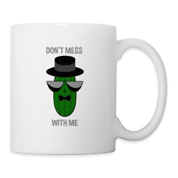 Gangster Mafia cucumber with sunglasses Don't mess - Mug - white - Right