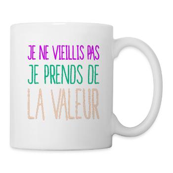 Célébrer l'âge et la sagesse femmes, filles - Mug blanc - blanc - Droite