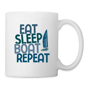 Segelboot Kapitän Spruch Zum Segeln - Tasse - Weiß - Rechts