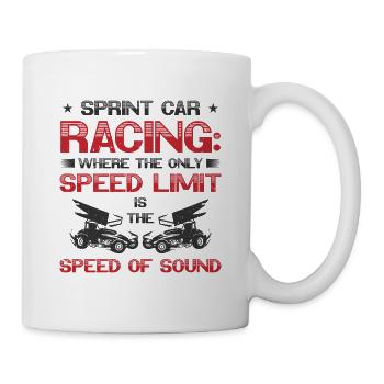 Sprint Car Dirt Track Racing - Mug - white - Right