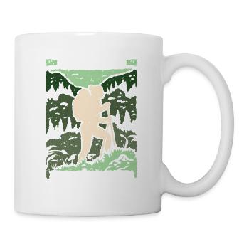 Born To Hiking Trekking Backpacker - Mug blanc - blanc - Droite