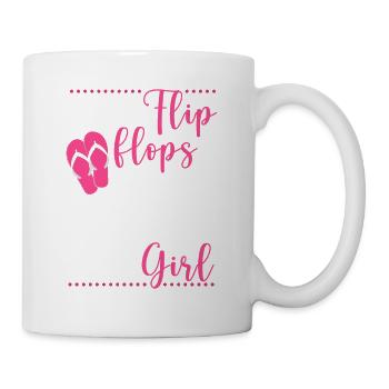 I'm a flip flops and fishing Kinda Girl Funny - Mug - white - Right
