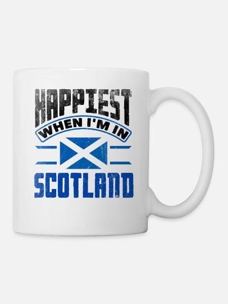 Scottish Scotland Scottish Flag Quote - Mug - white