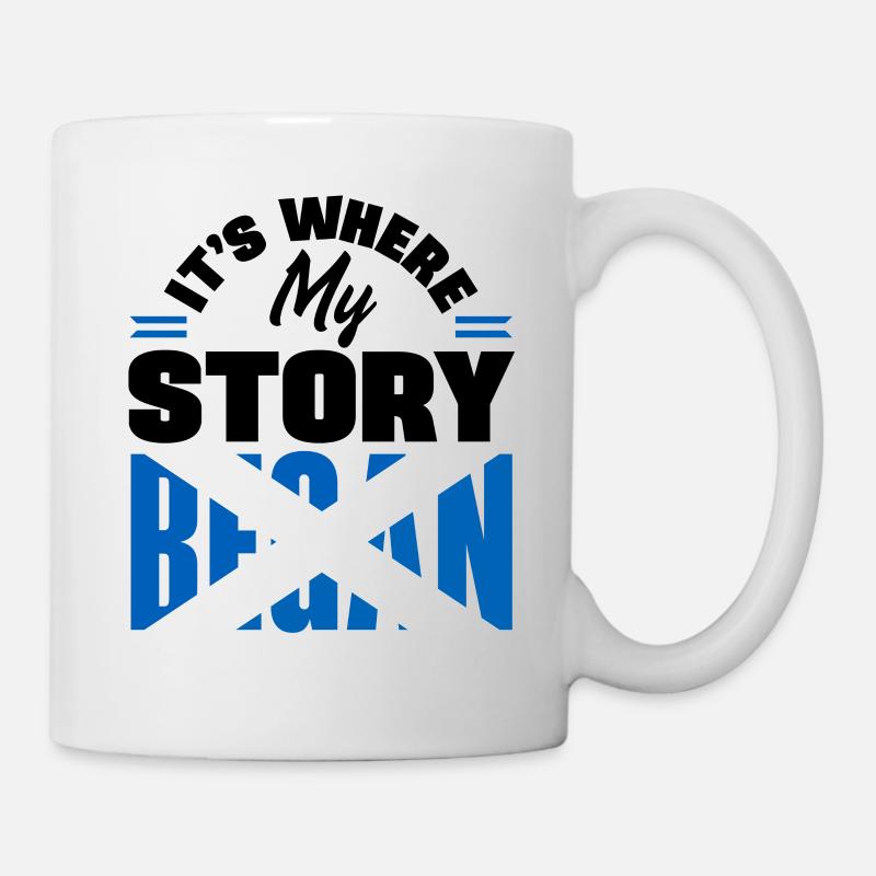 Scottish Scotland Scottish Flag Quote - Mug - white