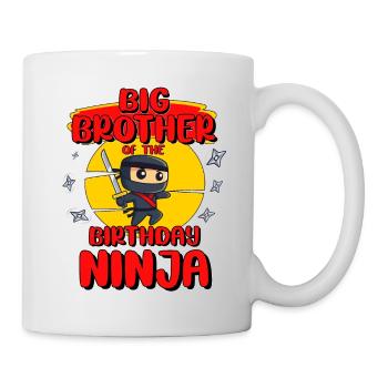 Big Brother De L’Anniversaire Ninja Party Idée cadeau - Mug blanc - blanc - Droite