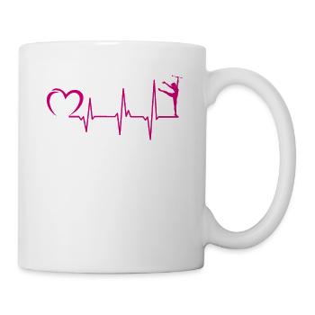 Gymnastique Battement de cœur Baton Twirl Gymnastique - Mug blanc - blanc - Droite