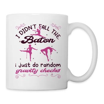 Gymnastik Tanz Baton Wirbeln Turnen - Tasse - Weiß - Rechts