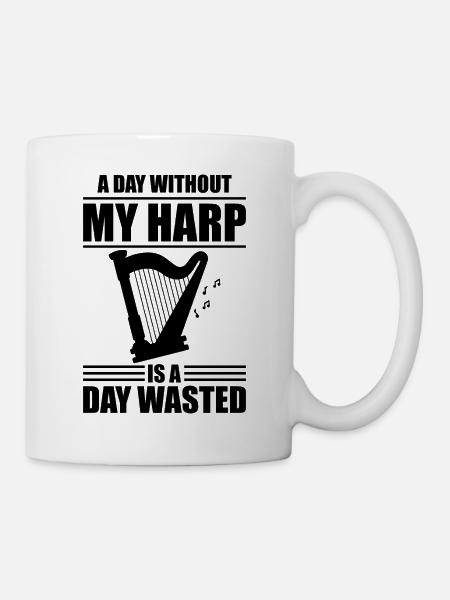 Harfenspieler Harfenist - Tasse - Weiß