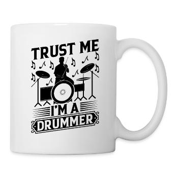Croyez-moi, je suis un batteur Drum Set Player Drummer - Mug blanc - blanc - Droite