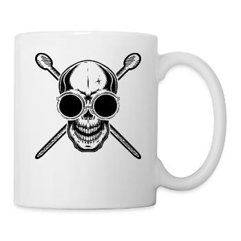 Baguettes Joueur de tambour Batteur Musicien - Mug blanc - blanc - Droite