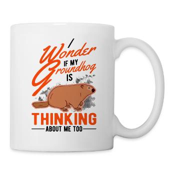 Murmeltier Groundhog Day Waldmurmeltier - Tasse - Weiß - Rechts