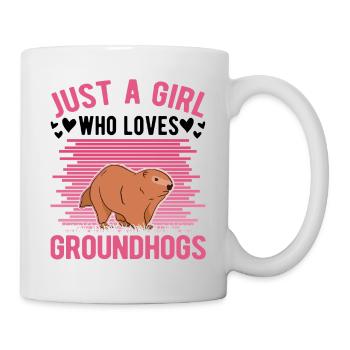 Murmeltier Mädchen Marmotte Marmotte Fille marmotte - Mug blanc - blanc - Droite