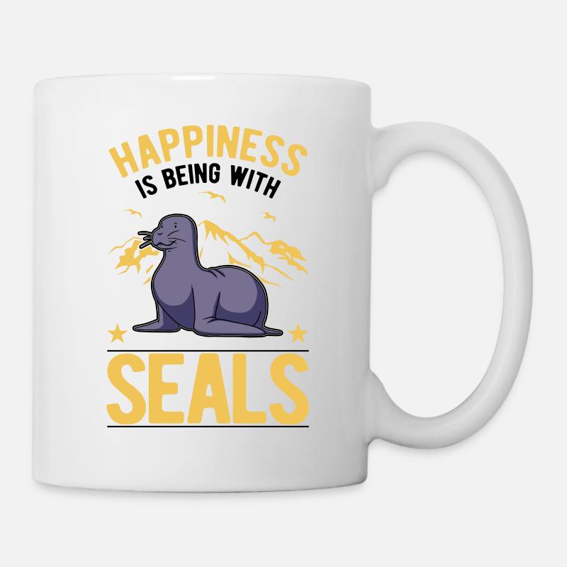 Robbe Glück Sea Lion Seelöwe - Tasse - Weiß