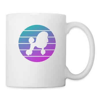Retro Poodle Poodles Dog Lover - Mug - white - Right