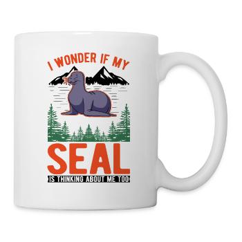 Cadeau de phoque Phoque Lion de mer - Mug blanc - blanc - Droite