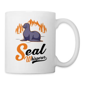 Robbenflüsterer Seerobbe Robbe Seehund - Tasse - Weiß - Rechts