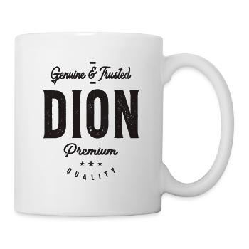 Nom d’homme Dion authentique et digne de confiance - Mug blanc - blanc - Droite