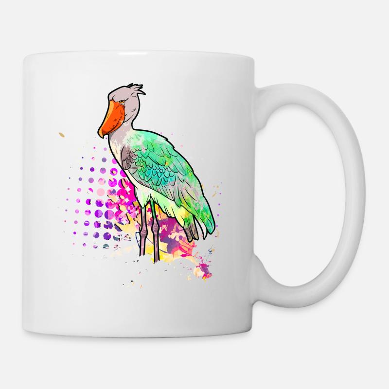 Schuhschnabel Vogel Ornithologe Wald I Geschenk - Tasse - Weiß
