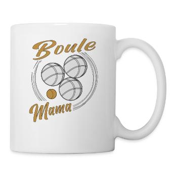 Boule Boccia Kugelsport Petanque Spiel Mama Mutter - Tasse - Weiß - Rechts