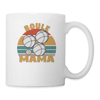 Boule Boccia Kugelsport Petanque Spiel Mama Mutter - Tasse - Weiß - Rechts