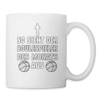 Boule Boccia Kugelsport Petanque Spiel Papa Vater - Tasse - Weiß - Rechts