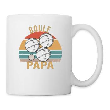 Boule Boccia Kugelsport Petanque Spiel Papa Vater - Tasse - Weiß - Rechts