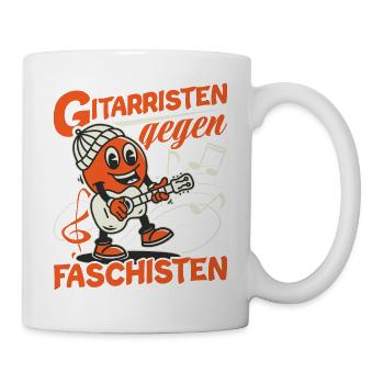 Gitarristen gegen Rassisten Punk Antirassismus - Tasse - Weiß - Rechts