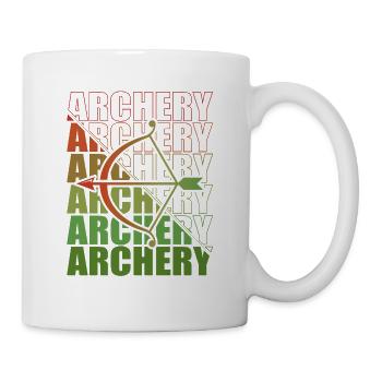 Bogensport Bogenschütze Bogenschießen Pfeil Bogen - Tasse - Weiß - Rechts