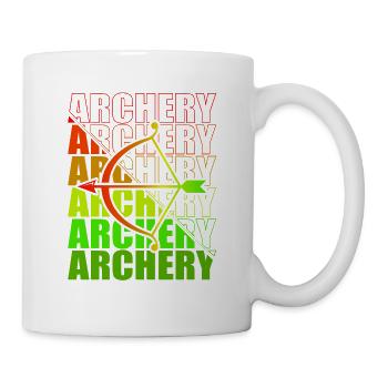 Bogensport Bogenschütze Bogenschießen Pfeil Bogen - Tasse - Weiß - Rechts