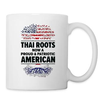 Geboren Thai Thailand Amerikanisch USA - Tasse - Weiß - Rechts