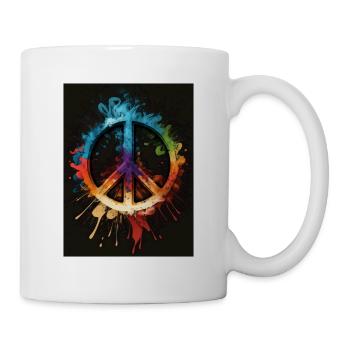 Colorful Peace Symbol - Mug - white - Right