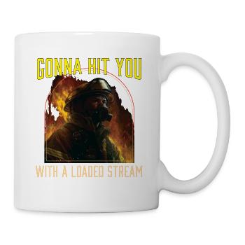 va vous frapper avec un flux chargé - Mug blanc - blanc - Droite