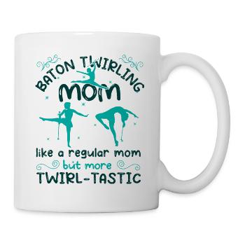 Gymnastik Tanz Baton Wirbeln Turnen - Tasse - Weiß - Rechts