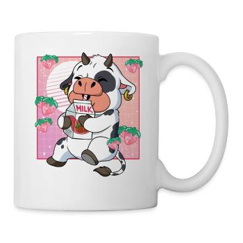 Kawaii Cow Strawberry Milk - Mug - white - Right